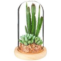 Цветок искусственный "Суккулент" в стекле высота 17 см