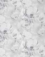 287187/Обои/Accento/Alice/цветы черные на сером фоне к 287197/Компактный винил на флизелине/1,06*10,
