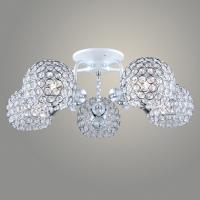 Люстра N5453/5 WT+CH белый/хром 5x40W E27 d590 h220 crst, QH23