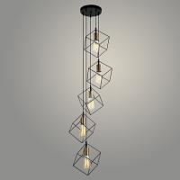 Подвес MDM4244/5HQ BK+BRO черный/коричневый 5х60W E27 d360 h2030, XLD22