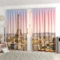 Фотошторы (Осень в Париже. Габардин ). Полотно-1: 150*260. Полотно-2: 150*260 АКЦИЯ ***