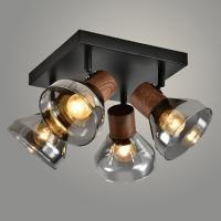 Спот 22520/4 BK+BR черный/коричневый 4x40W E27 h140, WAN23