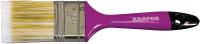 КИСТЬ ПЛОСКАЯ №1.5/38 ММ (12/480) НАТУР.ЩЕТИНА. ДЕРЕВ.РУЧКА "KRAFOR"