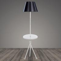 Торшер со столиком 8001 WT черный/бежевый абажур 1x40W E27 h1700, BTH23