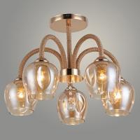 Люстра 06028/5 FGD золото 5x40W E27 d520 h340