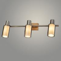 Спот 19561/3 SN+WOOD никель/дерево 3x40W E14 h130, WAN23