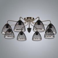 Люстра 7095/8 AB+BK бронза/черный 8х60W E27 d790 h270, KQS21