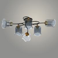 Люстра 52052/6 BK+COPPER черный/медь 6х40W E27 d730 h230