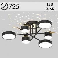 Люстра XI3231/6 BK+GD черный/золото 99W LED 3000-6000K d725 h160, HN22