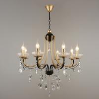 Люстра NH4750/8 COPPER+BK медь/черный/хрусталь 8x60W E14 d740 h1000, QH21