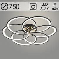 Люстра MX2860/6L BK+GD черный/золото LED 204W 3000-6000K d750 h100 ПДУ диммер, OLY23 УЦЕНКА