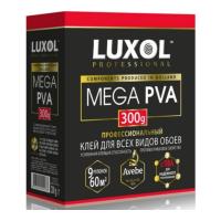 Клей обойный LUXOL Mega PVA, универсальный, для всех видов обоев, коробка, 300 г   9782521
