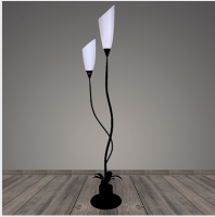 Торшер 8099/B/2 черный/белый плафон пластик 2x40W E27 h1680