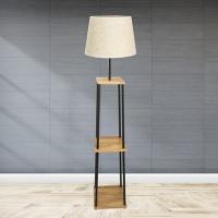 Торшер с полочкой D8054 коричневый/белый абажур 1x40W E27 h1620 DUO20