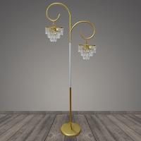 Торшер T2131/2 WT+GD белый/золото 2*40W E27 h1620 crst, BTH23