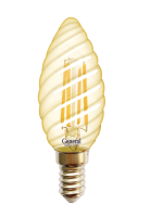 Лампа General LED Filament свеча 7Вт E14 2700К витая золотая АКЦИЯ
