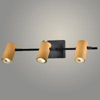 Спот 22470/3 WOOD+BK дерево/черный 3x25W GU10 h130, WAN23