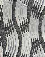 168519-29 Обои Solo Impuls Серебристая волна 3D на черном фоне Компактный винил на флизелине 1,06*10