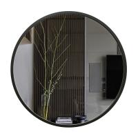 Зеркало "Мун" черный D600 в МДФ раме