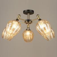 Люстра A3624/5 AB+BK бронза/черный 5x60W E27 h310, QH21