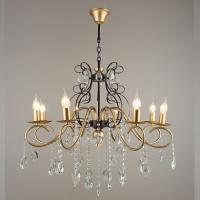 Люстра NH4752/8 COPPER+BK медь/черный/хрусталь 8x40W E14 d750 h900, QH21