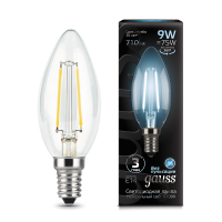 Лампа Gauss Led Filament Candle E14 9W 4100К 1/10/50 103801209