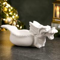 Подставка для мелочей "Дракон" белая, 27х11х11см 9878305