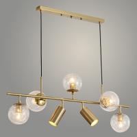 Люстра 230607/5+2 BRASS латунь 5х40W E27+2х2W GU10 d900 h1200, XLD23