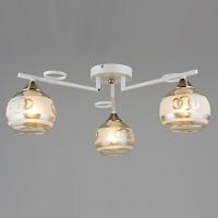 Люстра C1696/3 WT+FGD белый/золото 3x60W E27 d610 h210