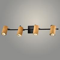 Спот 22470/4 WOOD+BK дерево/черный 4x25W GU10 h130, WAN23