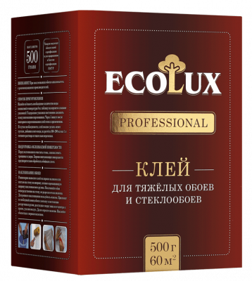 Клей ECOLUX proffessional стеклообои 500г