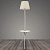Торшер со столиком T2068 WT белый/бежевый абажур 1x40W E27 h1600, BTH22