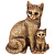 СТАТУЭТКА "КОШКИ" 11*7.5*14 СМ. СЕРИЯ "BRONZE CLASSIC" (КОР=18ШТ.)
