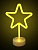 APEYRON св-к декоративный св/д неон. настольный "Звезда" 3W 3xАА желтый 200x85x305мм 12-68
