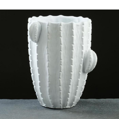 Кашпо - ваза "Кактус" белое 15*19см 5274413