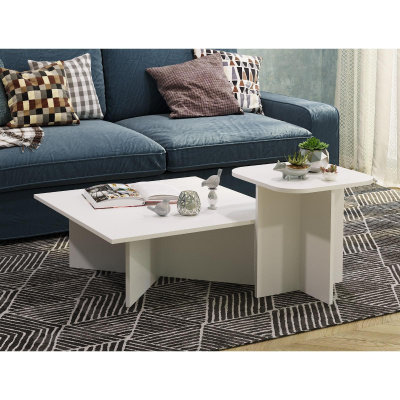 Столы журнальные Дуэт, Белый/Белый 6918642