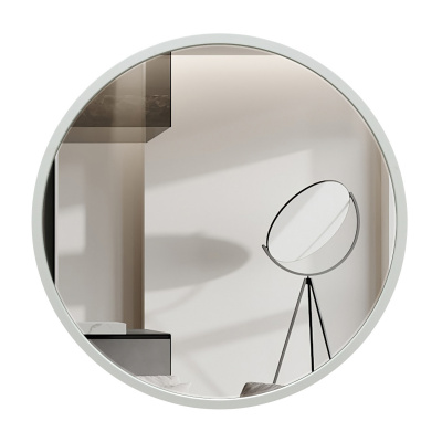 Зеркало "Мун" белый D600 в МДФ раме