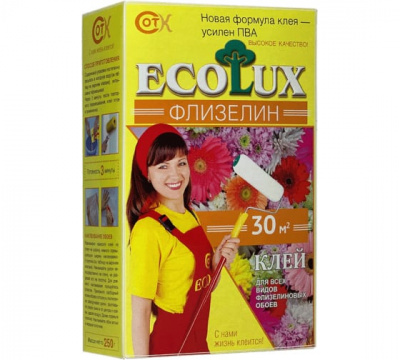 Клей ECOLUX флизелин 250г