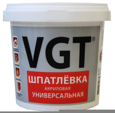 ШПАТЛЕВКА  УНИВЕРСАЛЬНАЯ АКРИЛОВАЯ  1.7 КГ "ВГТ"